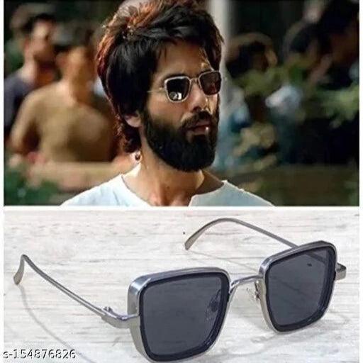 Branded metal body square inspired from kabir Singh men's sunglasses (black) - Springkart 