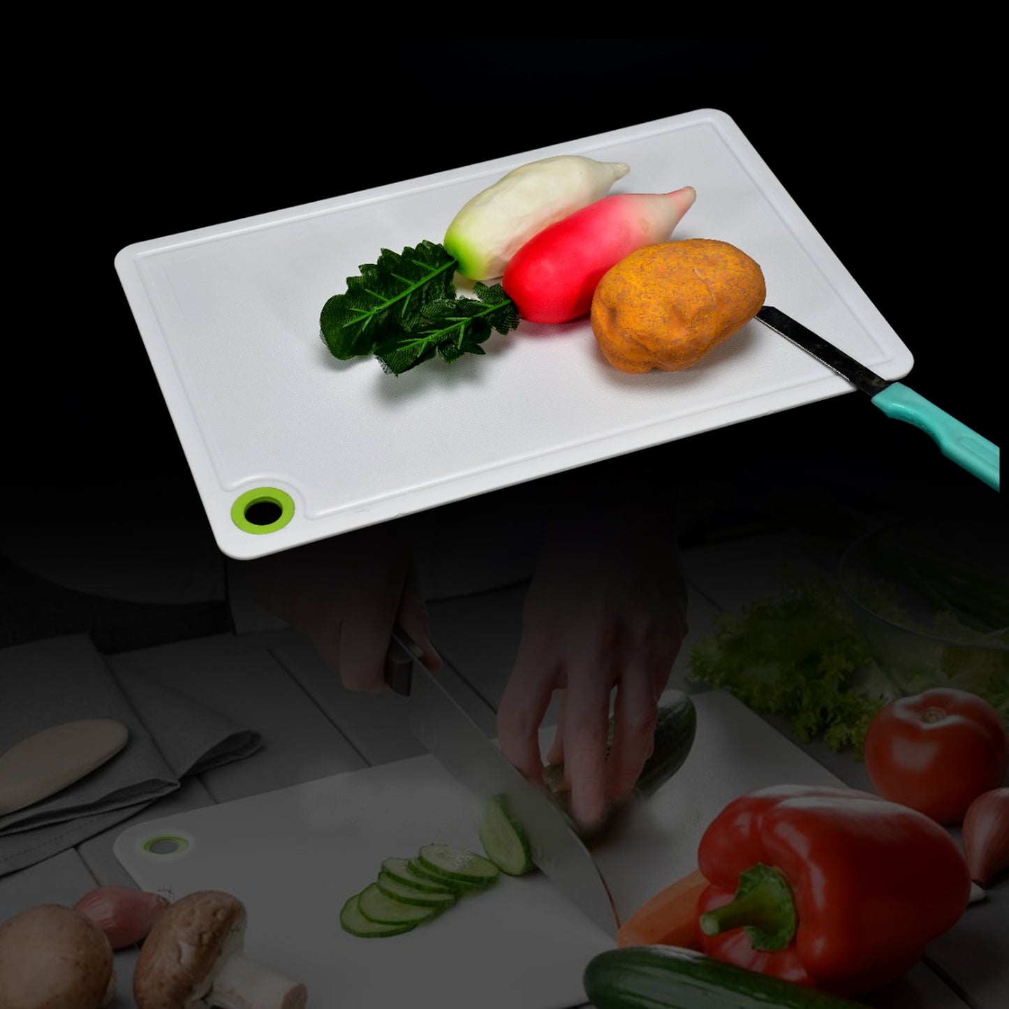 2316 Fruit Vegetable Chopping Board Plastic Cutting Board For Kitchen - Springkart 