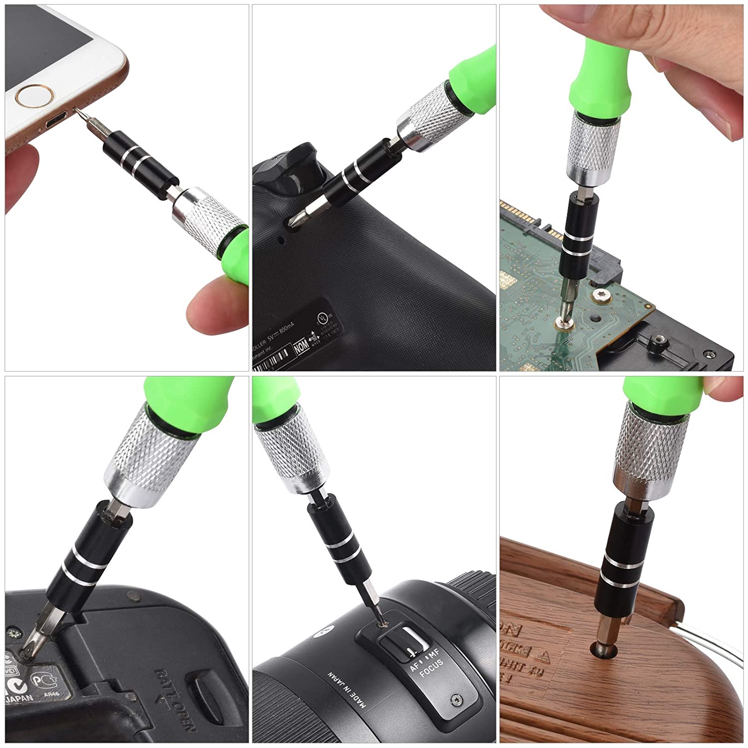 1557 32 In 1 Mini Screwdriver Bits Set With Magnetic Flexible Extension Rod - Springkart 