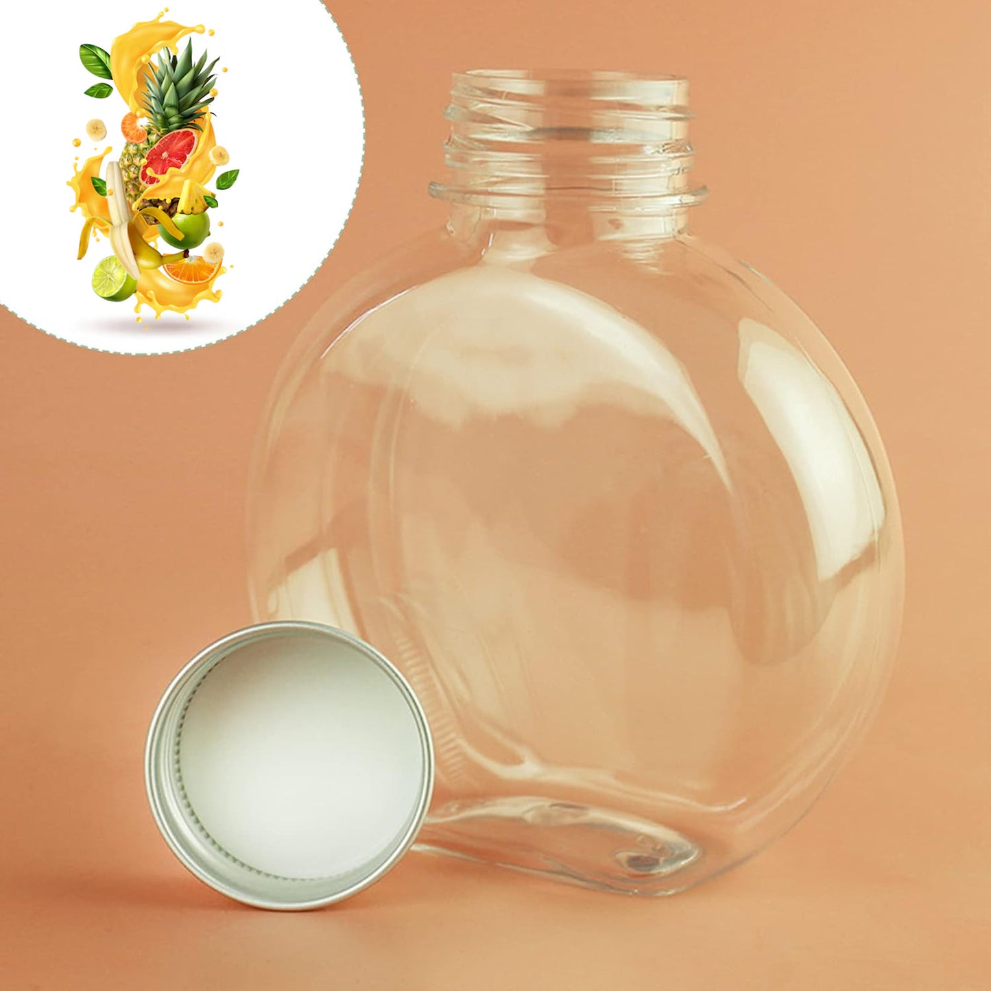 Multipurpose Transparent Round Clear Plastic Container (1 Pc) - Springkart 