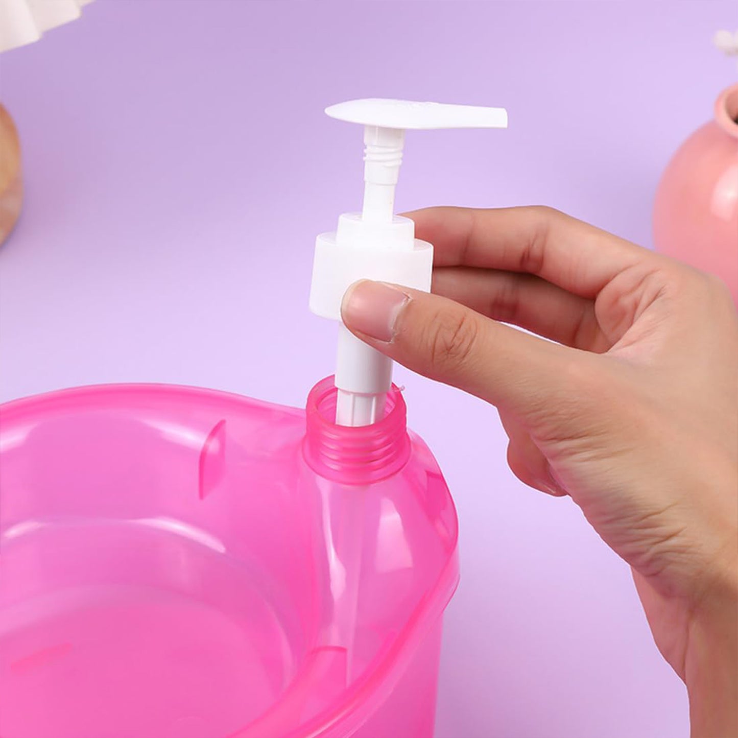 12589 Double Layer Liquid Soap Dispenser With Pump And Sponge Practical For Hotel Sink Clear Soap Dispensing Liquid Pump Bottle For Home Kitchen Rectangle ( 2 In 1 ) - Springkart 