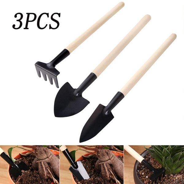 1598 Kids Garden Tools Set Of 3 Pieces (Trowel Shovel Rake) - Springkart 