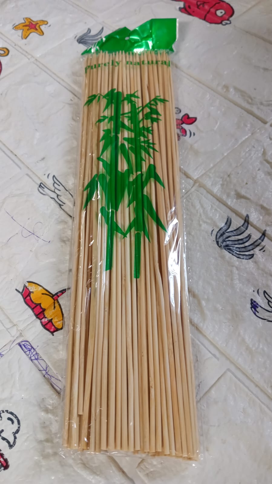 Camping Wooden Color Bamboo BBQ Skewers Barbecue Shish Kabob Sticks Fruit Kebab Meat Party Fountain Bamboo BBQ Sticks Skewers Wooden (30cm) - Springkart 