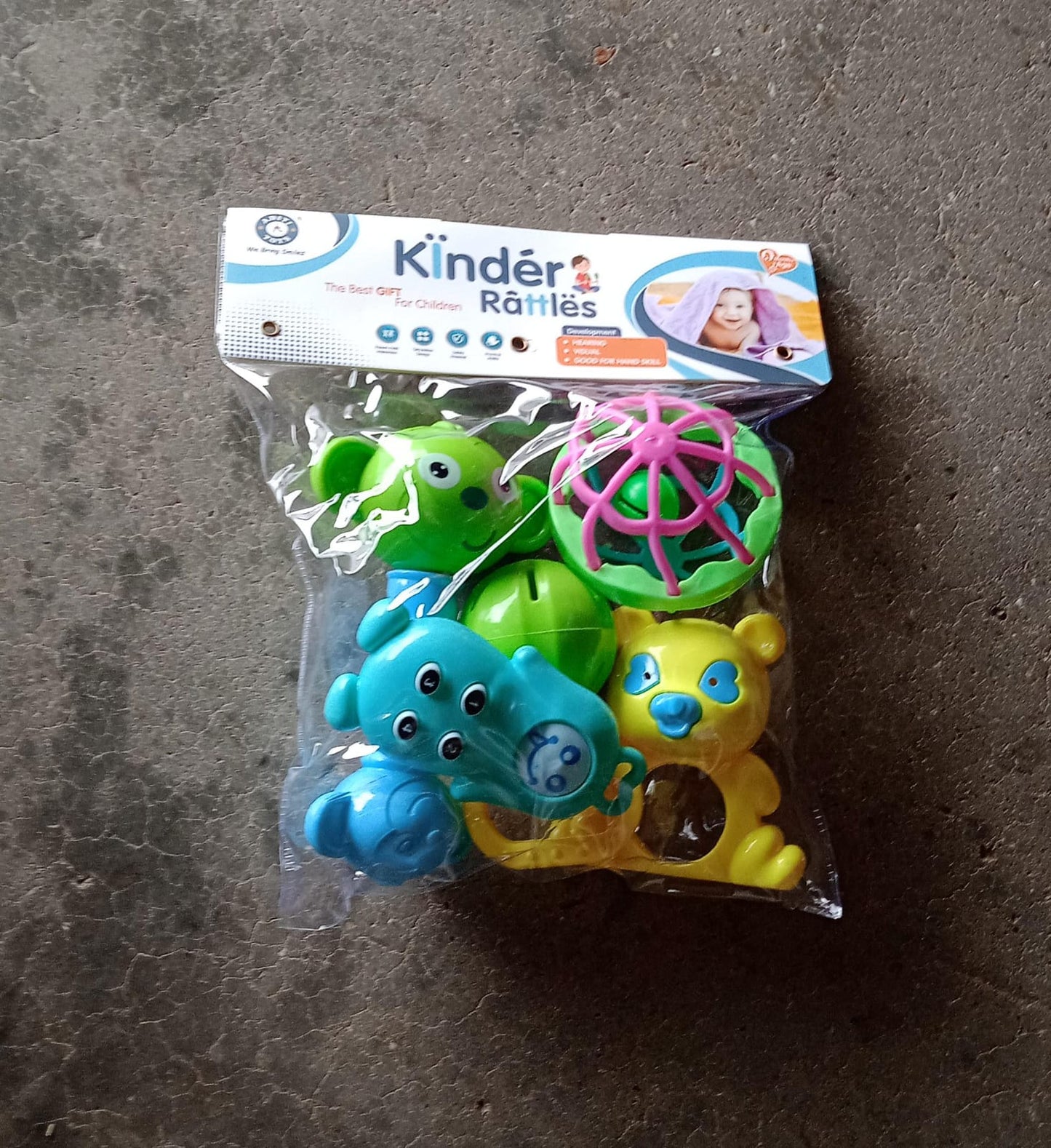 AT38 5Pc Rattles Baby Toy and game for kids and babies for playing and enjoying purposes. - Springkart 