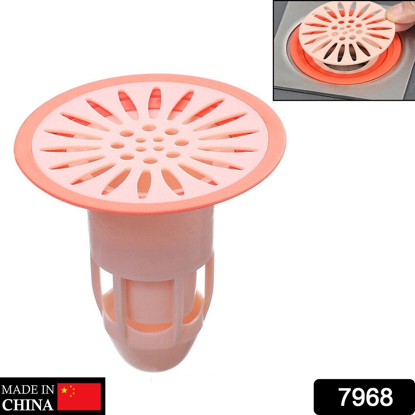 Deodorant Floor Drain Core Silicone Drain Stopper Insectproof Anti-Odor Hair Trap Plug Trap for Kitchen Bathroom Toilet - Springkart 
