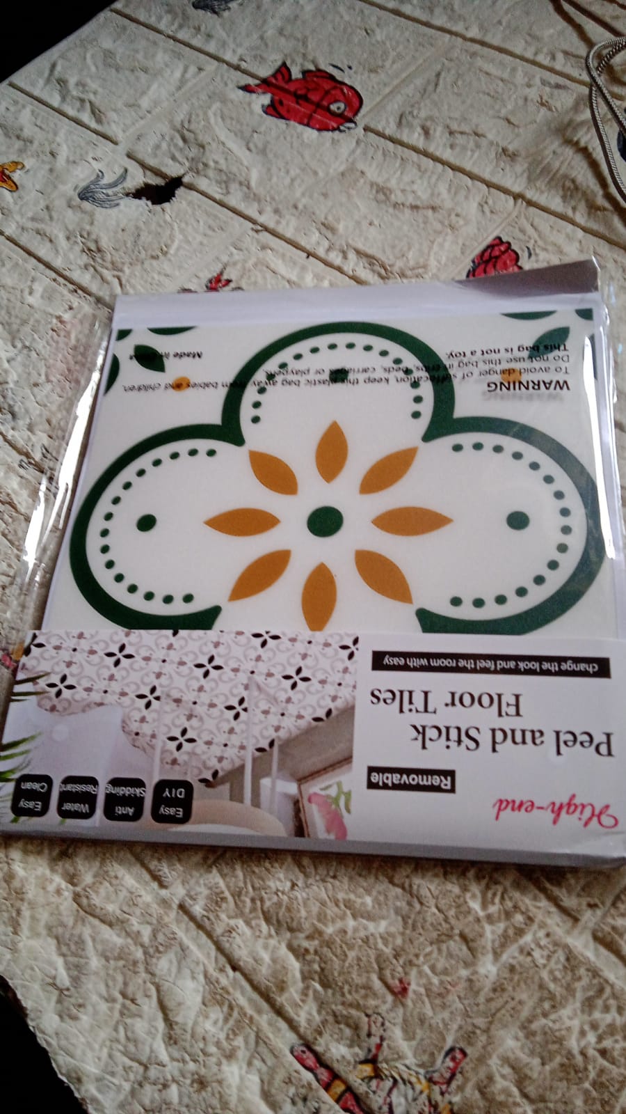 Peel and Stick Floor Tiles Kitchen / Bathroom Backsplash Sticker Detachable Waterproof DIY Tile Stickers for Wall Decoration Tiles Home Decoration (8x8 Inch / 10 Pcs Set) - Springkart 