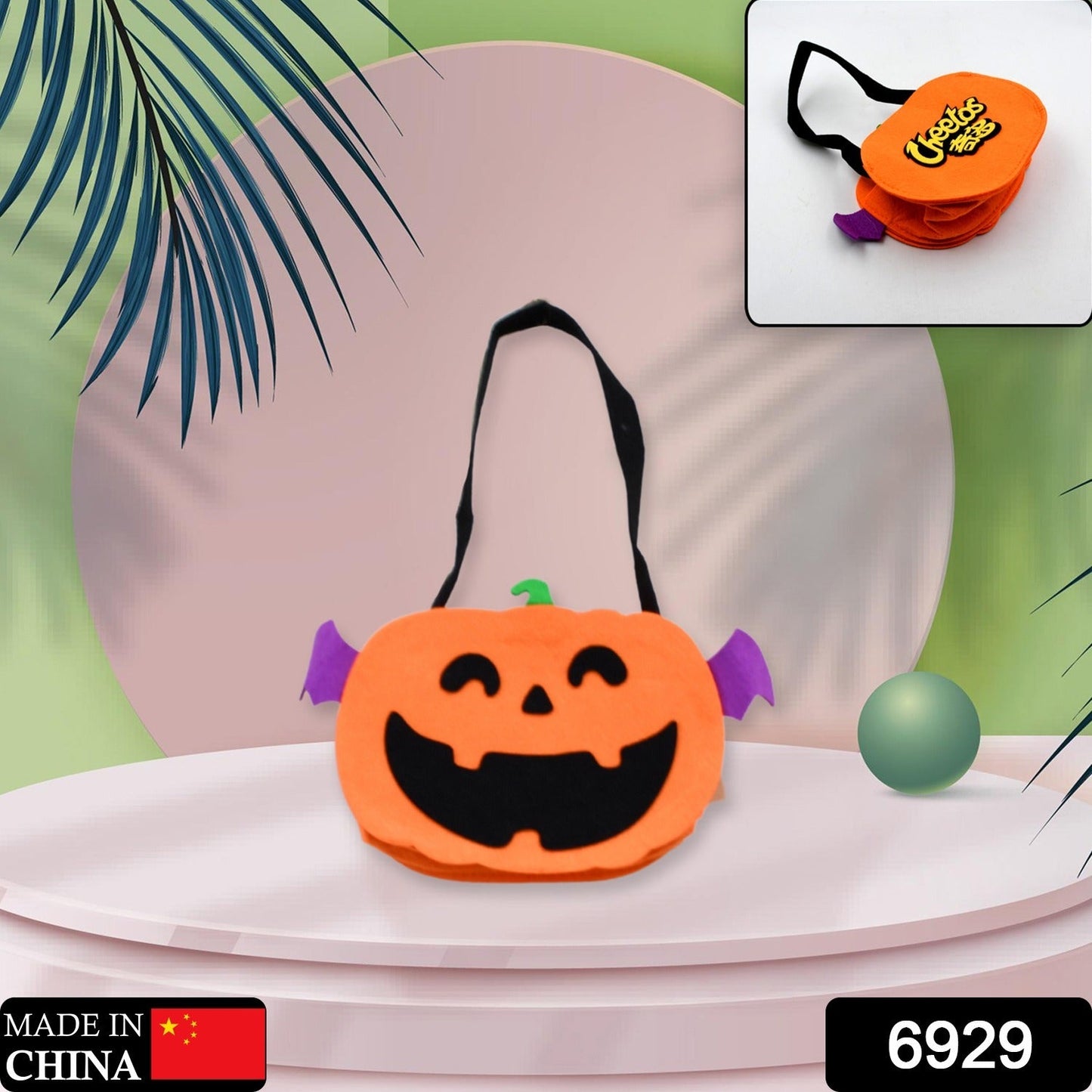 Halloween Pumpkin Bags Non- Woven Candy Bags Trick or Treat Bags Portable Tote Bag Cartoon Goodie Handbag for Halloween Party Favors, Kids Gift Bag - Springkart 