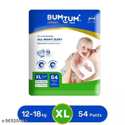 Baby Diaper Pants with Double Leakage Protection - 12 to 17 Kg (54 Count, X-Large) - Springkart 