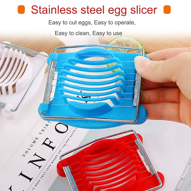 Plastic Multi Purpose Egg Cutter / Slicer with Stainless Steel Wires - Springkart 