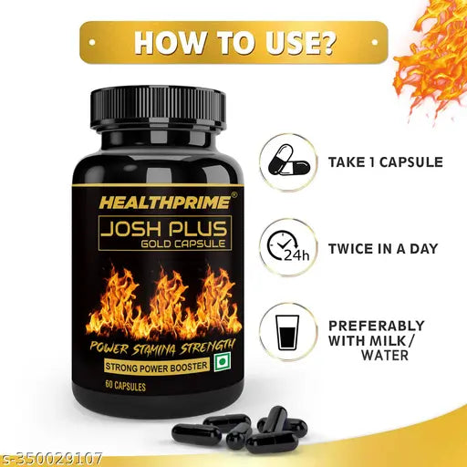 Josh Plus Gold Capsule For Stamina, Power & Muscle Booster (60 Capsules) - Springkart 