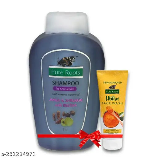 Amla & Shikakai With Reetha Shampoo 1000 ml with 100 ml Ubtan face wash