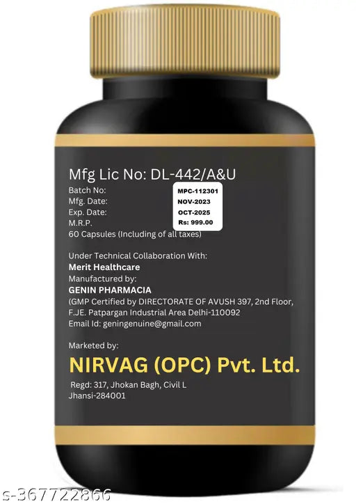 MANLY METHOD Parbal Shilajit Capsules- Natural Energy Booster, Stress Reliving, Increase Fertility Stamina timing (500mg/capsules) 60 capsules
