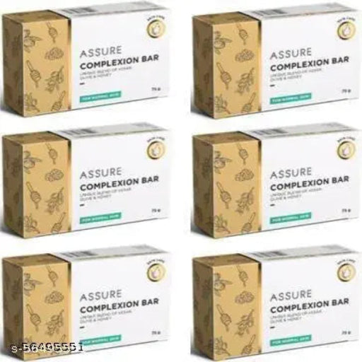 Assure Complexion Bar Unique Blend Of Kesar Olive & Honey Pack of 6