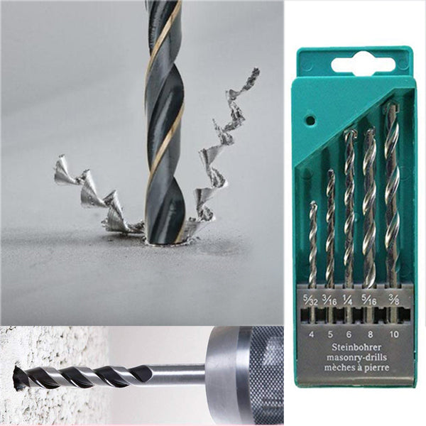Metal Drill Bit Set (Multicolor, 5-Piece) - Springkart 