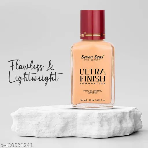 Seven Seas Total Oil Control Long Stay Ultra Finish Foundation(Natural,27ML)
