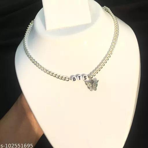 KPOP BTS BAND necklace with butterfly charm - Springkart 