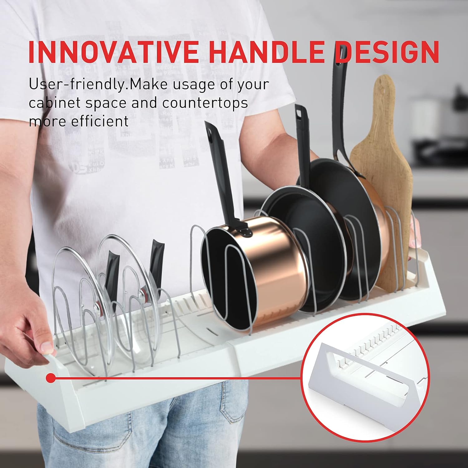 Pots And Pans Organizer Rack For Under Cabinet - Springkart 
