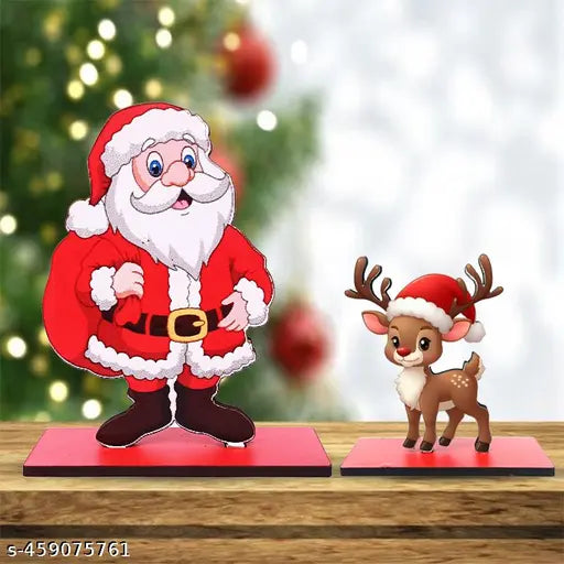 Christmas table-top showpiece [Santa-deer] - Springkart 