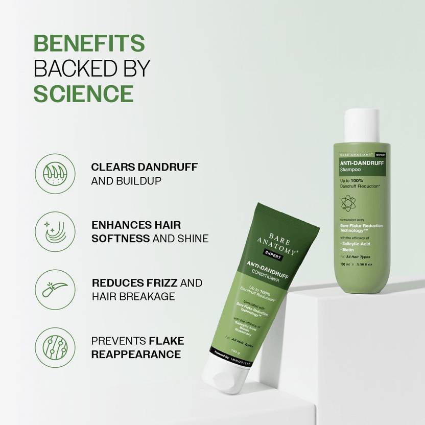 BARE ANATOMY Anti-Dandruff Shampoo & Conditioner Combo Kit  (2 Items in the set)