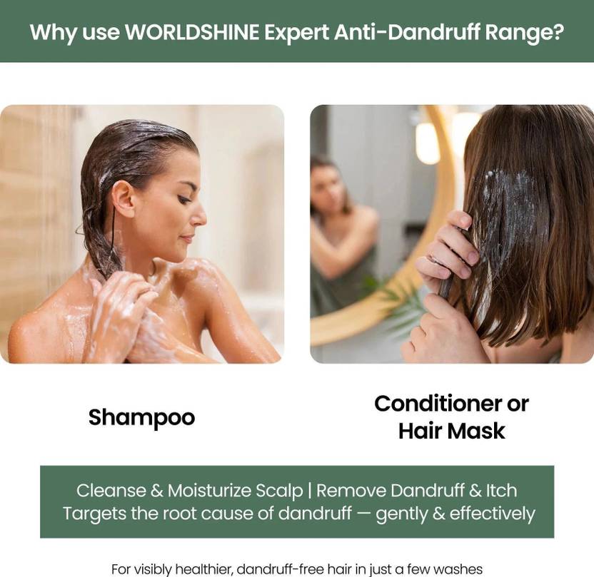 WORLDSHINE Anti-Dandruff Shampoo & Conditioner Combo Pack  (2 Items in the set)