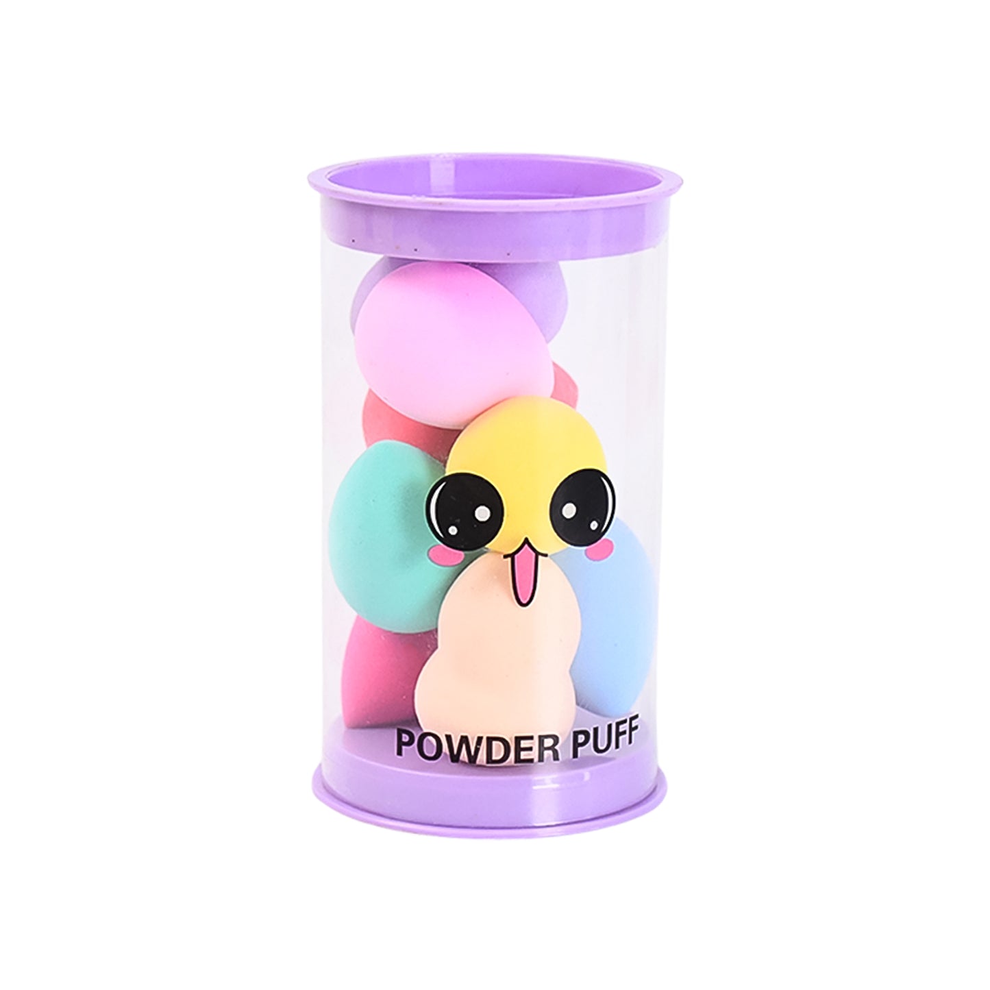 Makeup Beauty Powder Puff (8 Pcs Set With Case Mix Color) - Springkart 