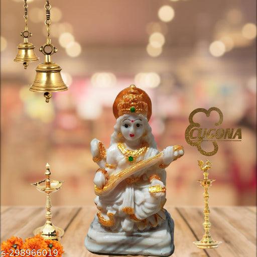 Saraswati ma murti Goddess Saraswati Maa Idol Marble Dust Goddess - Springkart 