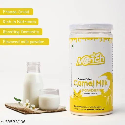 Monch Camel Milk Powder - Camel Milk Powder For Height Growth - Freeze Dried, Mango Flavoured (50g, Pack of 1)