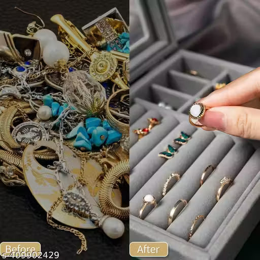 Jewellery Organiser Boxx Velvet Clear Lid Jewellery Organiser