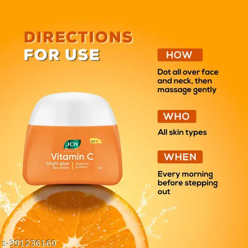 Joy Vitamin C Complete Summer Face Care Routine | Face Cream, Toner, Face Wash, Serum | For All Skin Types  (4 Items in the set)