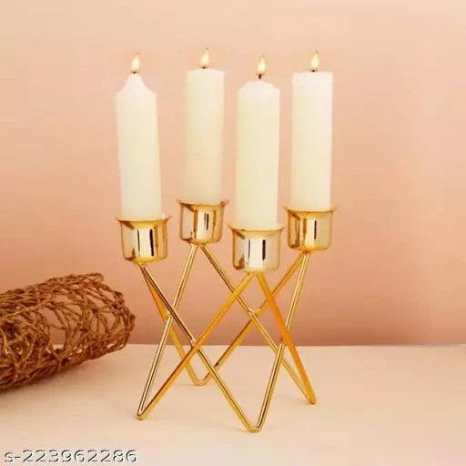 Golden Small Designer 4 Tealight Candle Holders & Stands