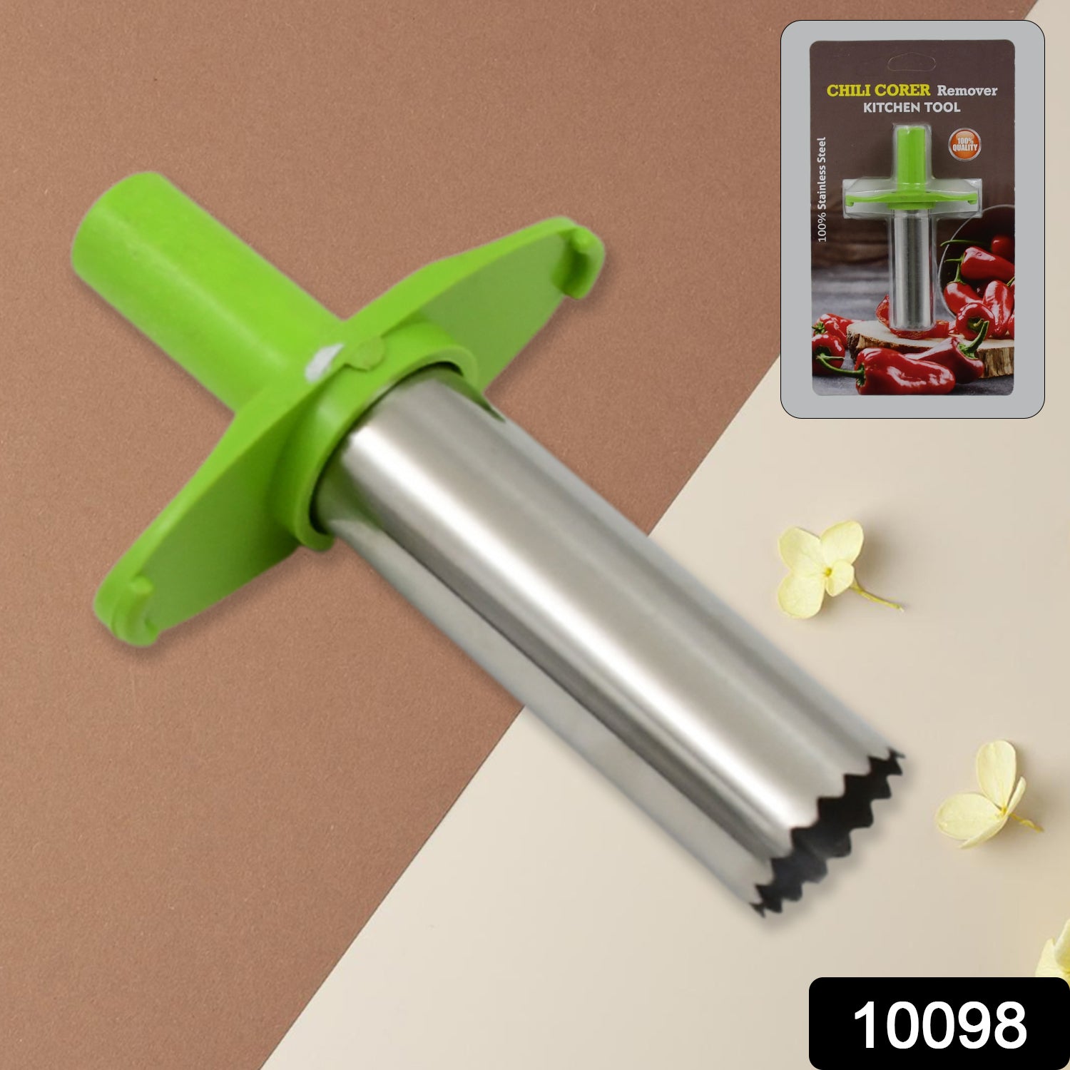 Small Stainless Steel Chili Corer Remover Kitchen Tool (1 Pc) - Springkart 