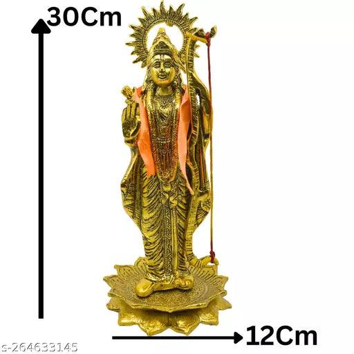 Lord Rama Gold Metal Statue Mandir Pooja Murti Temple Puja - Springkart 