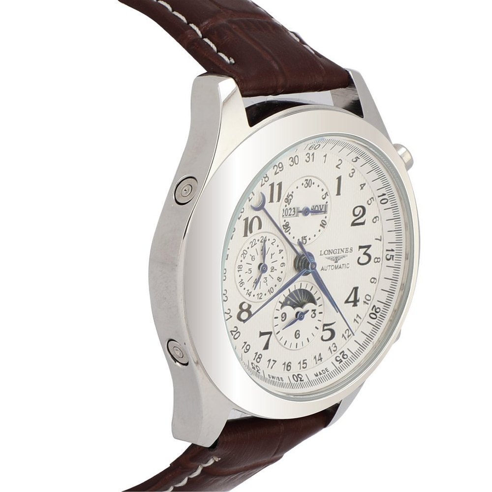 Brown Longines Automatic Watch For Men