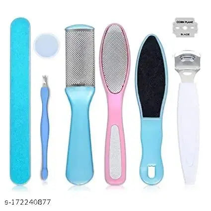 Pedicure Tools for Feet - 8 in 1 Pedicure Kit | Foot Scrubber for Dead Skin, Callus Remover, Foot Scraper, Foot File, Pitchfork, Filer for Nail Repair - 1 Set - Springkart 