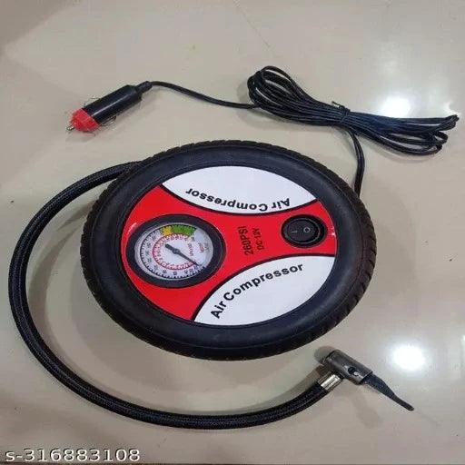 Portable Electric Mini DC 12V Tyre shape Air Compressor Pump for Car & Bike Tyre Tyre Inflator pump - Springkart 