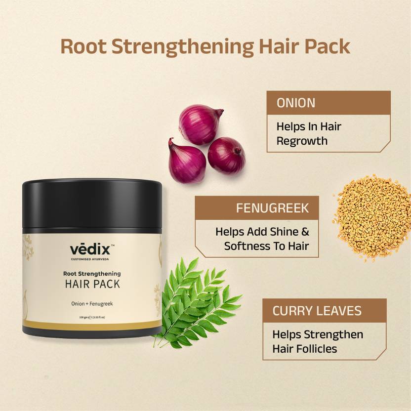 Vedix Ayurvedic Hair growth Kit for Dry Hair, Dry Scalp, Wavy Hair (5 Items in the set)