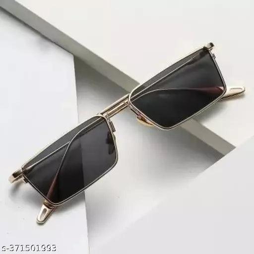 Sunglass Retro Small Metal Frame 100% UV Protection Ray MC Stan Black Metal Sunglasses Rectangular - Springkart 