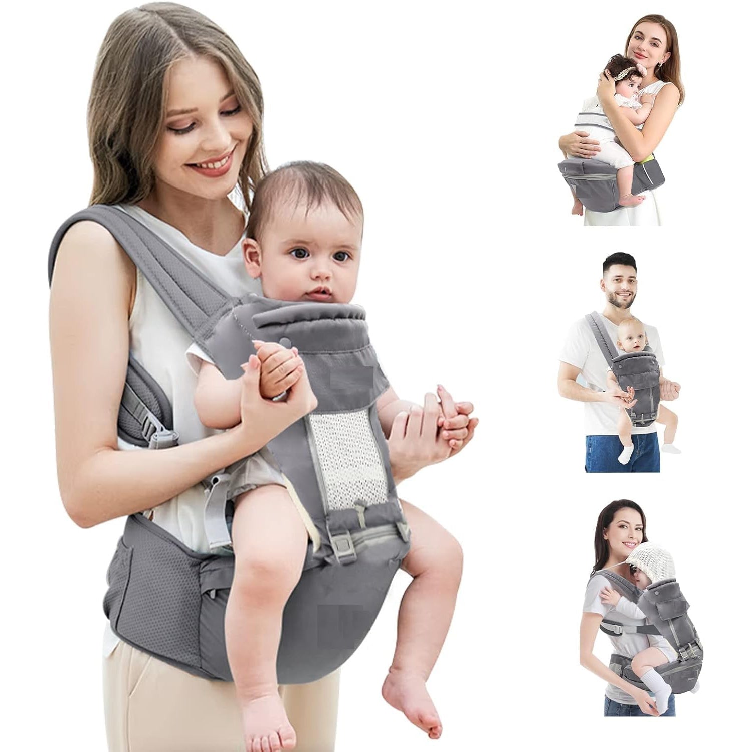 Ergonomic Baby Carrier Bag Baby Holder Carrier (1 Pc) - Springkart 