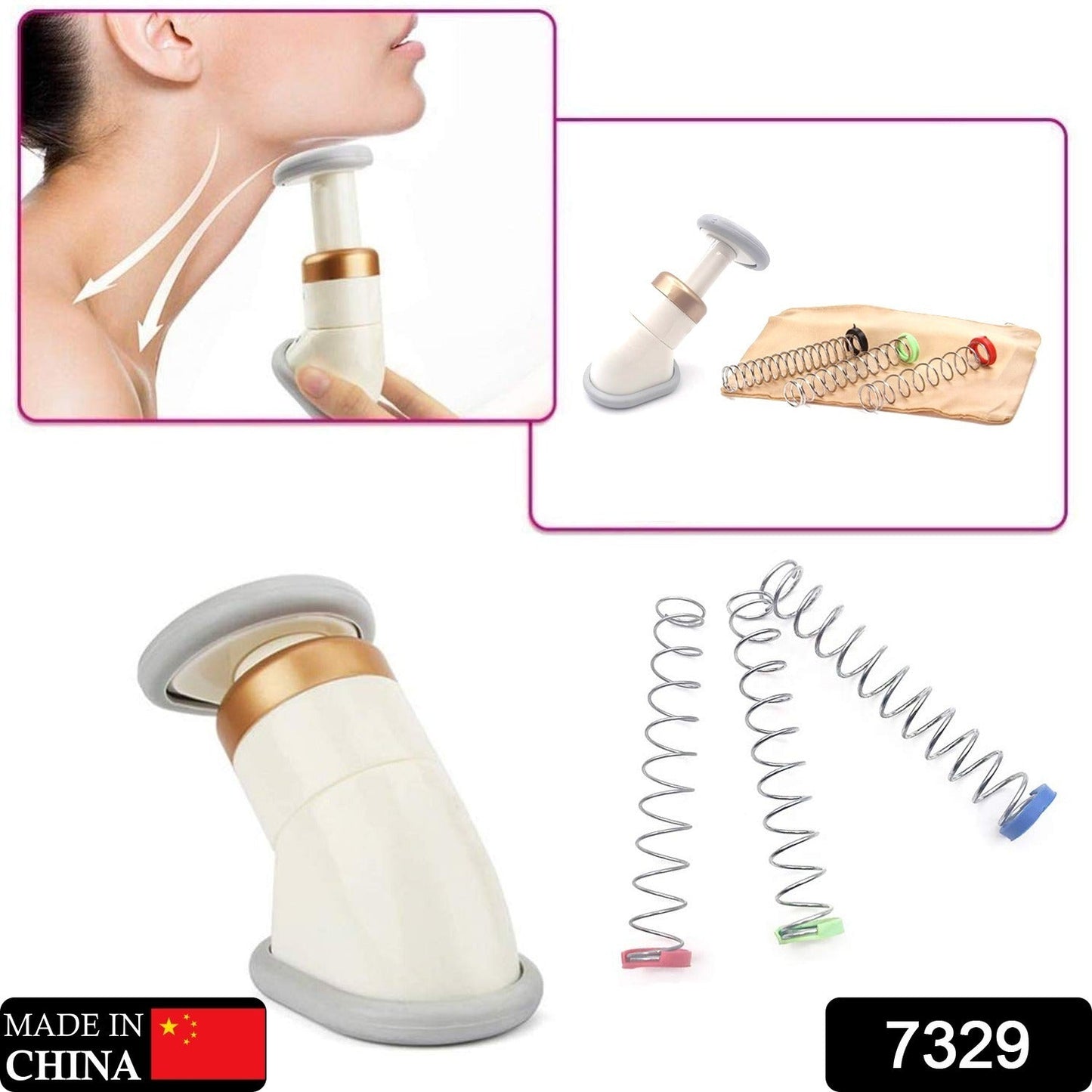 Double Chin Up Massager & Jawline Exerciser (1 Pc) - Springkart 
