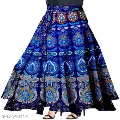 Jaipuri Traditional Ethnic Wrap Around Women's Skirt - Springkart 