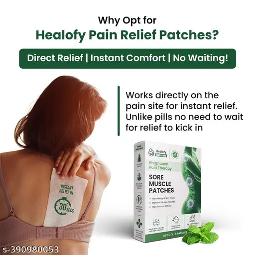 Healofy Naturals Sore muscle pain patch (pack of 1) Plaster & Patch  (5 Patches)