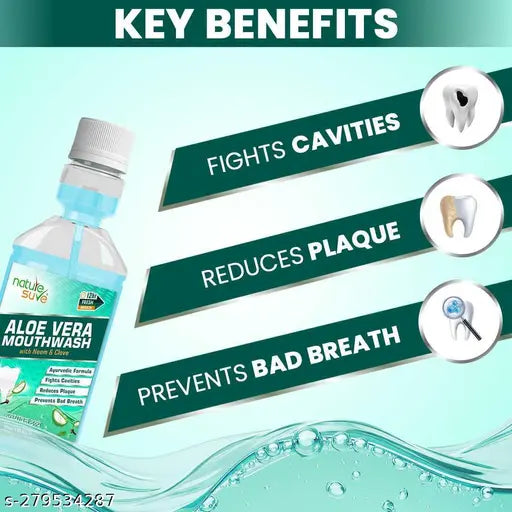 Nature Sure Aloe Vera Mouthwash with Neem and Clove for Oral Health - 1 Pack (150ml) - Springkart 