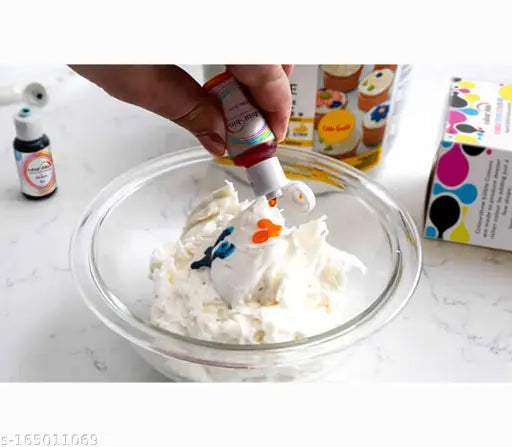 Edible Sparkle's Colourshine Liquid Food Coloring Set of 10 Vibrant Food Colours Pea Green,Blue,Super Red,Raspberry,Hot Pink,Yellow,Orange,Grape Violet,Purple,Black | Each 25ml