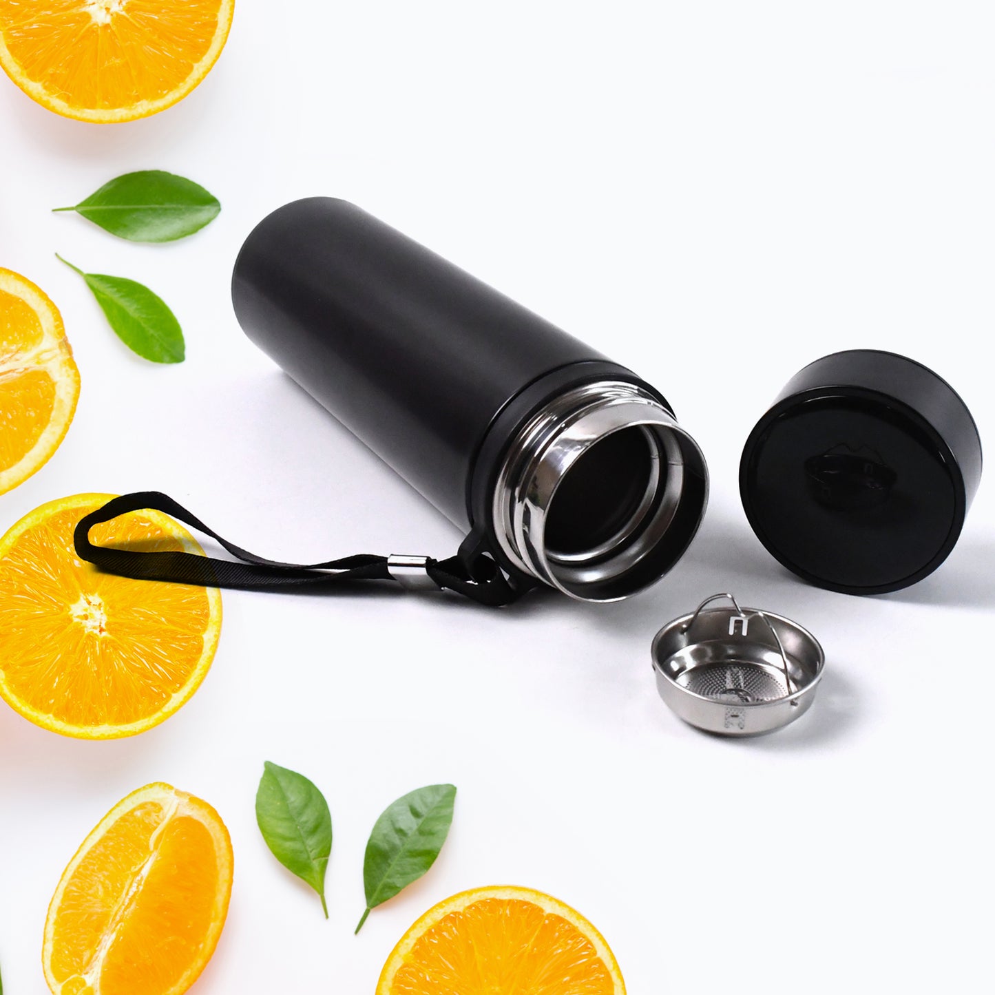 Double Wall Stainless Steel Water Bottle Screen Smart Temperature Display (500ml) - Springkart 