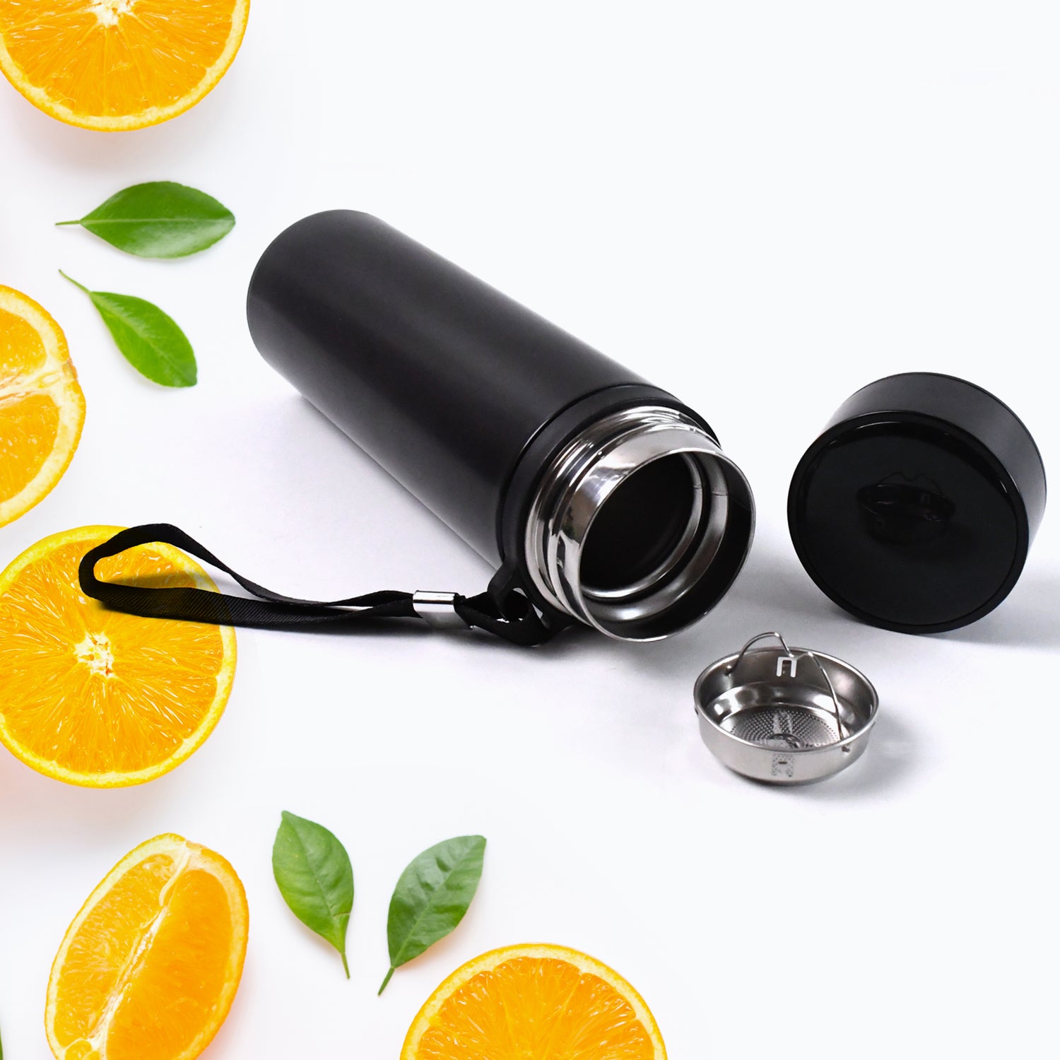 Double Wall Stainless Steel Water Bottle Screen Smart Temperature Display (500ml) - Springkart 