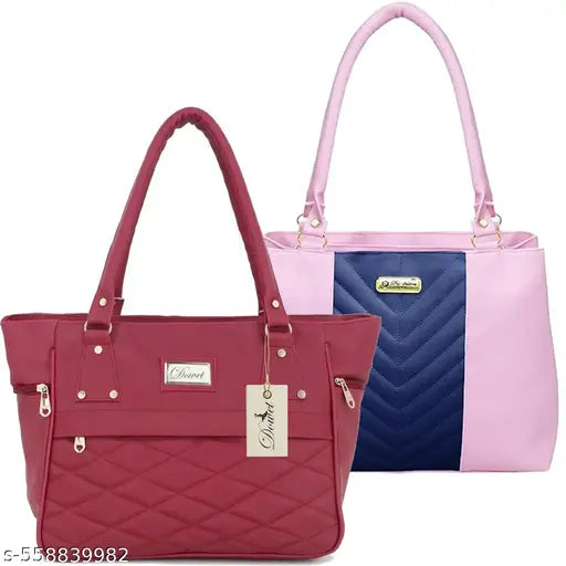 woman girl stylish combo grey bags set handbags handbag  ladies bag fashion backpack ladies purse Pack Of 1PC