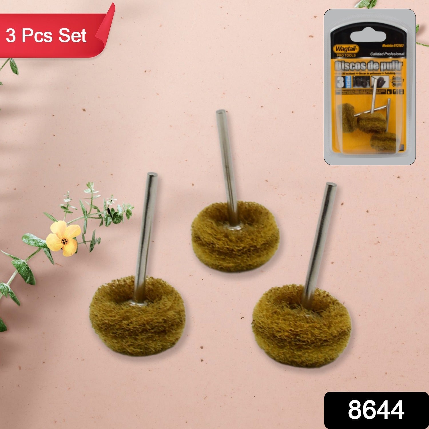 Abrasive Buffing Polishing Wheel Set (3 Pcs) - Springkart 