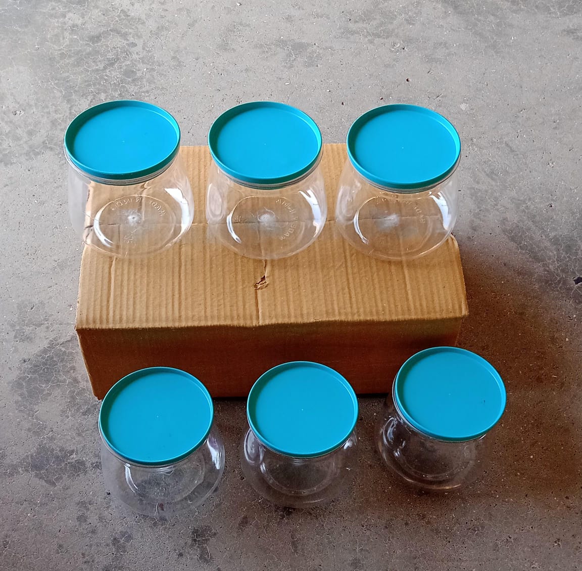 Matka Shaped Jar with Air Tight & Leak Proof Lid (Multicolour) (Set of 6) (900Ml) - Springkart 