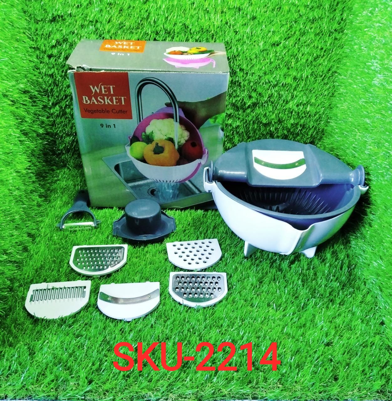 Multifunctional Vegetable Fruits Cutter Shredder with Rotating Drain Basket - Springkart 