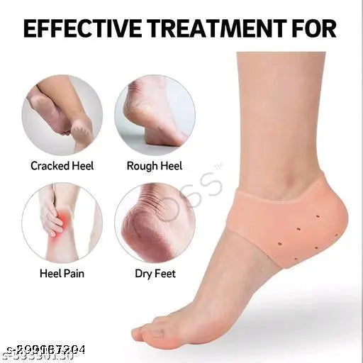 Anti Crack Silicone Half Gel Heel And Foot Protector Moisturizing Socks for Foot Care for Women Pack of 1 - Springkart 